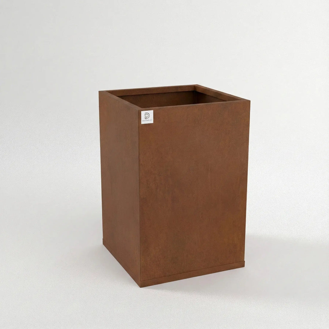 Corten Plantbox 40x40 Designplåt Front