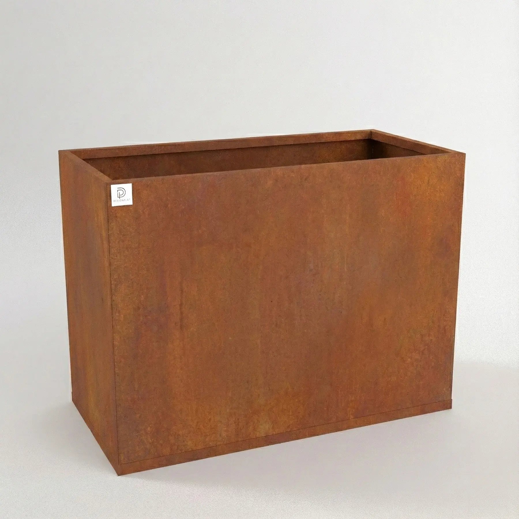 Designplåt Plant Box Corten 80x40x60 front