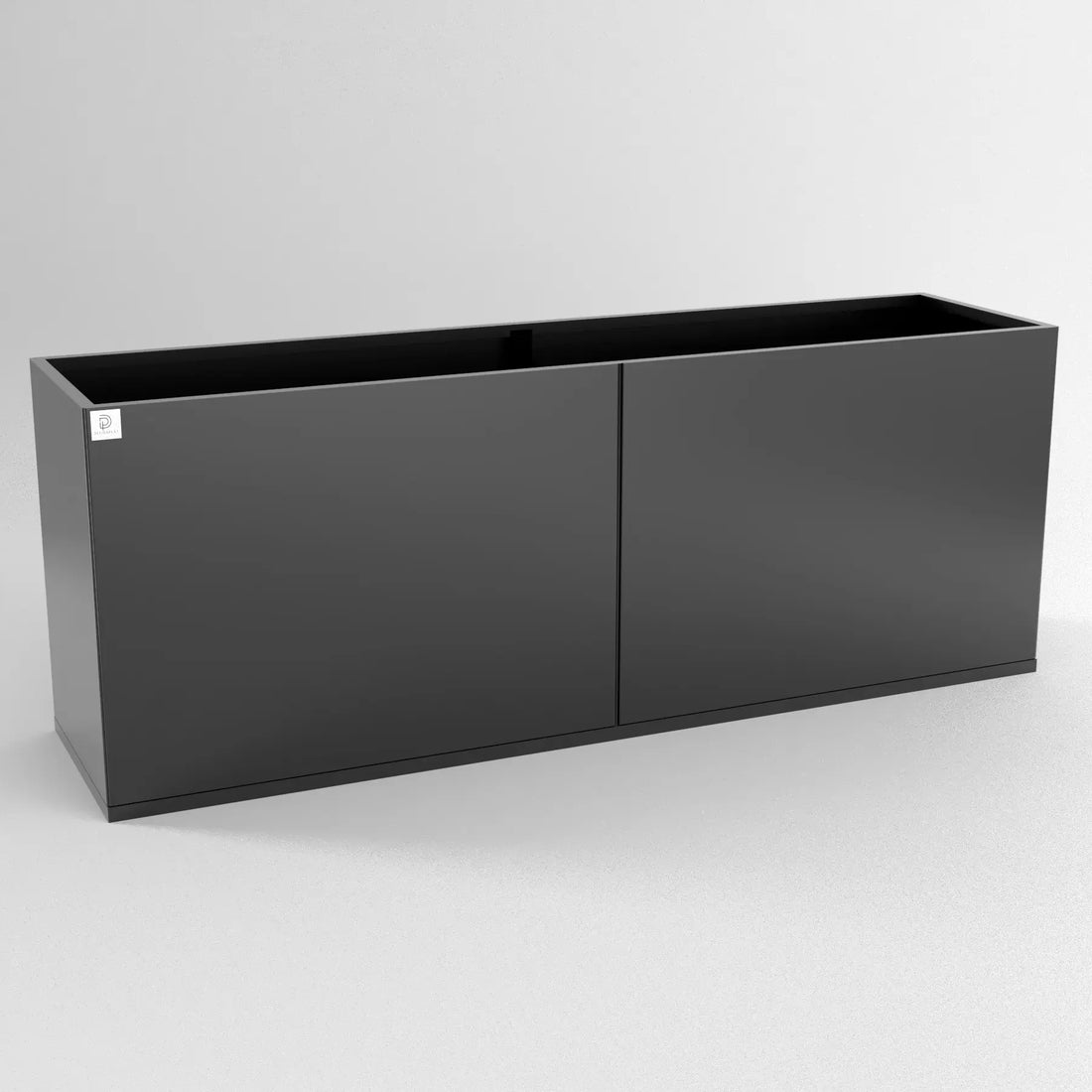 Designplåt Plant Box Flex Svart 160x40x60 Front