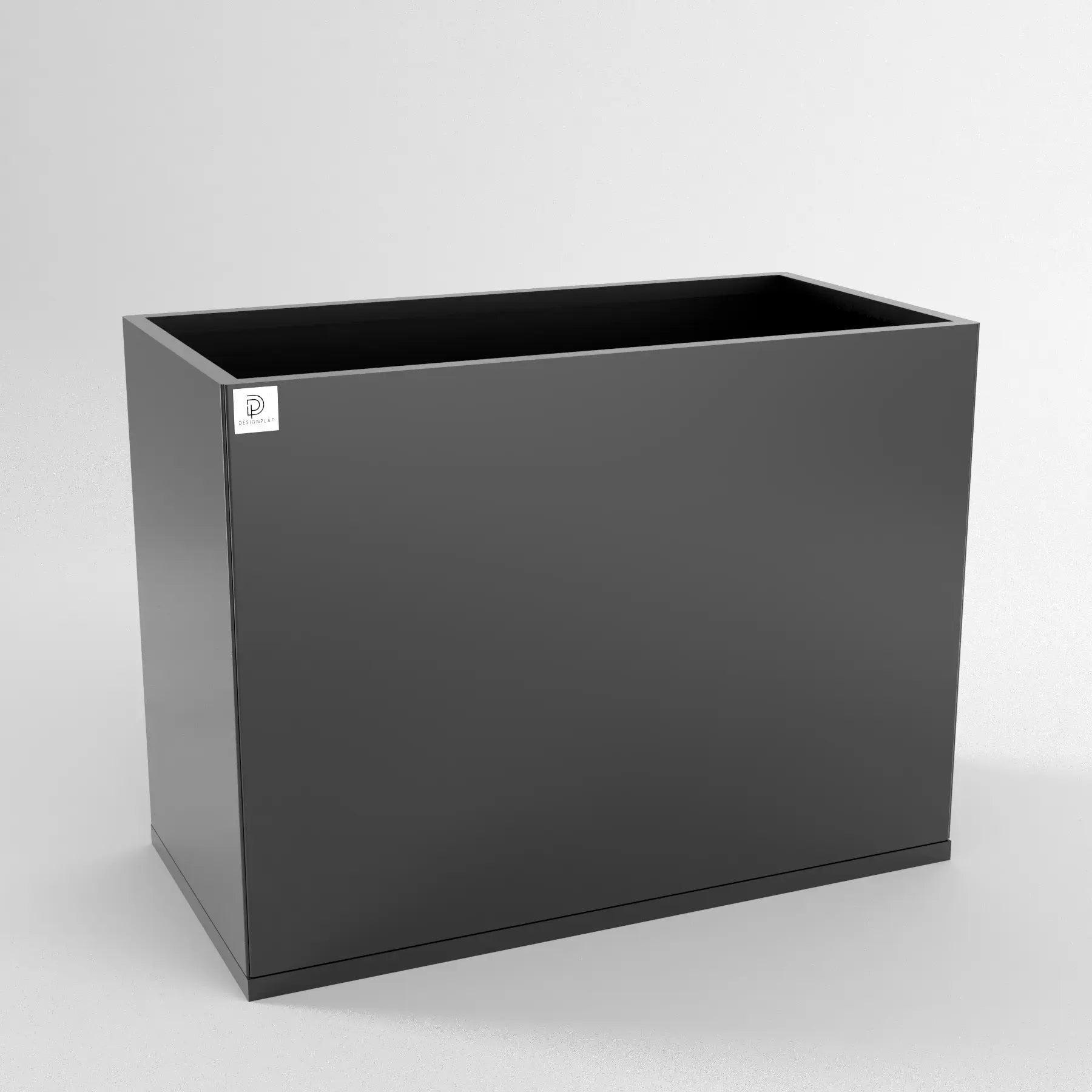 Designplåt Plant Box Svart 80x40 front