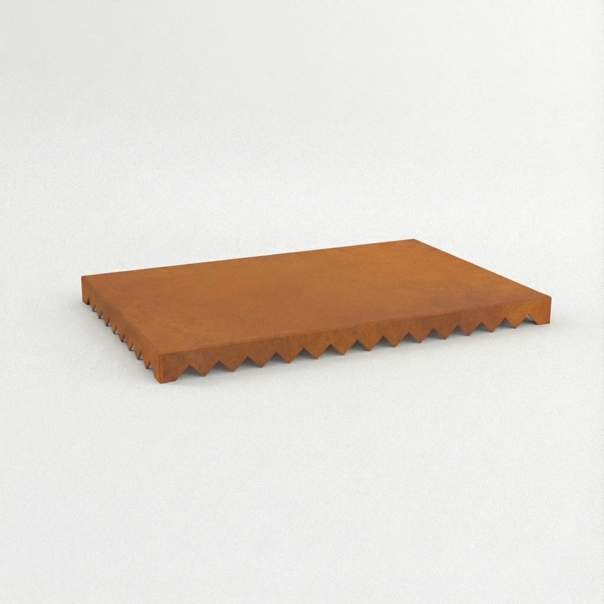 Markplatta 600x400 corten Designplåt front
