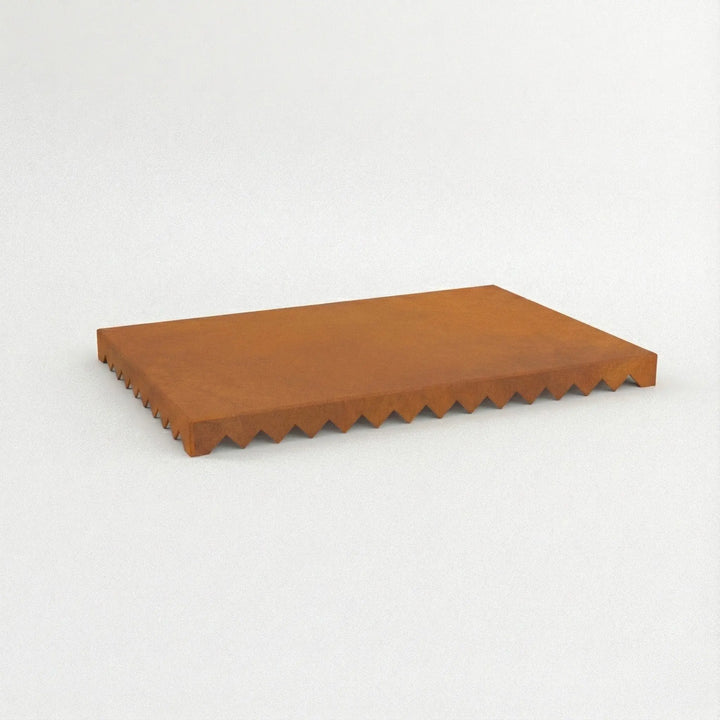 Markplatta 600x400 corten Designplåt front