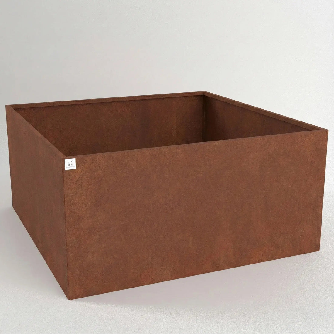 Designplåt Odlingslåda Corten 120x120x60 front