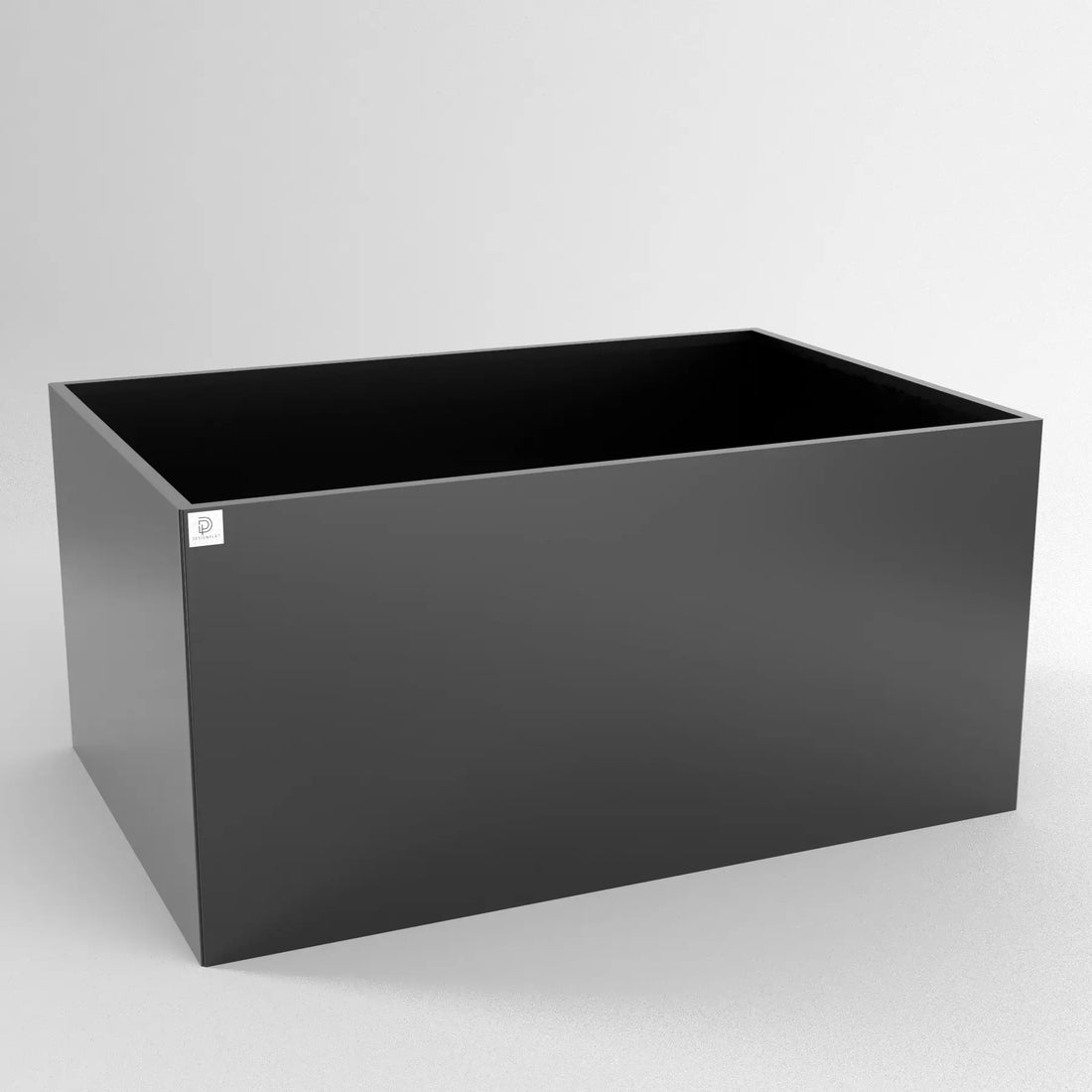 Designplåt Odlingslåda Svart 120x80x60 front