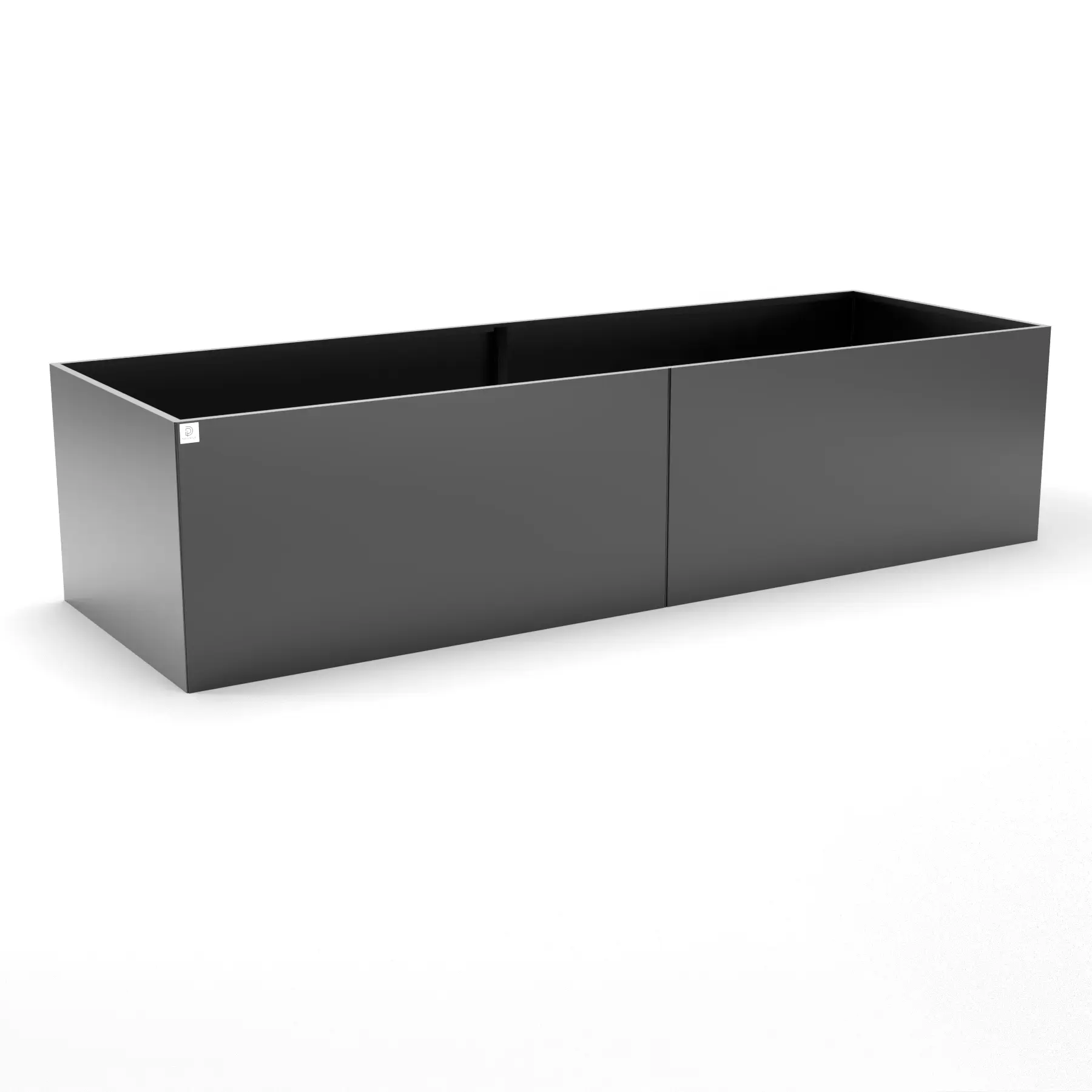 Designplåt Odlingslåda Svart 240x80x60 front