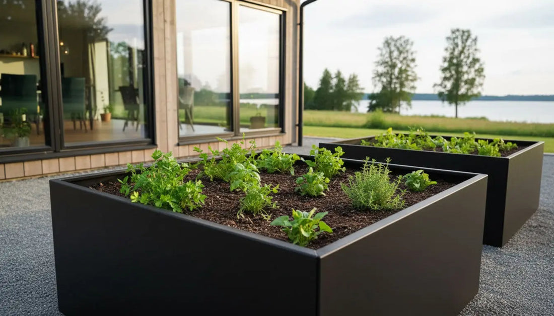 Plant Box Odlingslåda 120x120x60 Designplåt