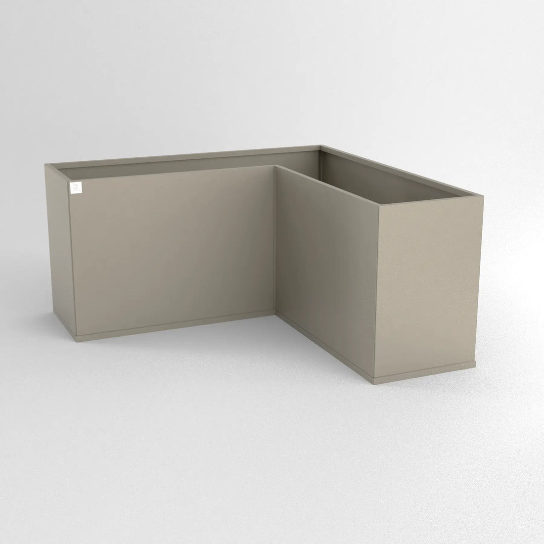 Designplåt Plant Box Vinkel Beige 120x120x40x60 Front