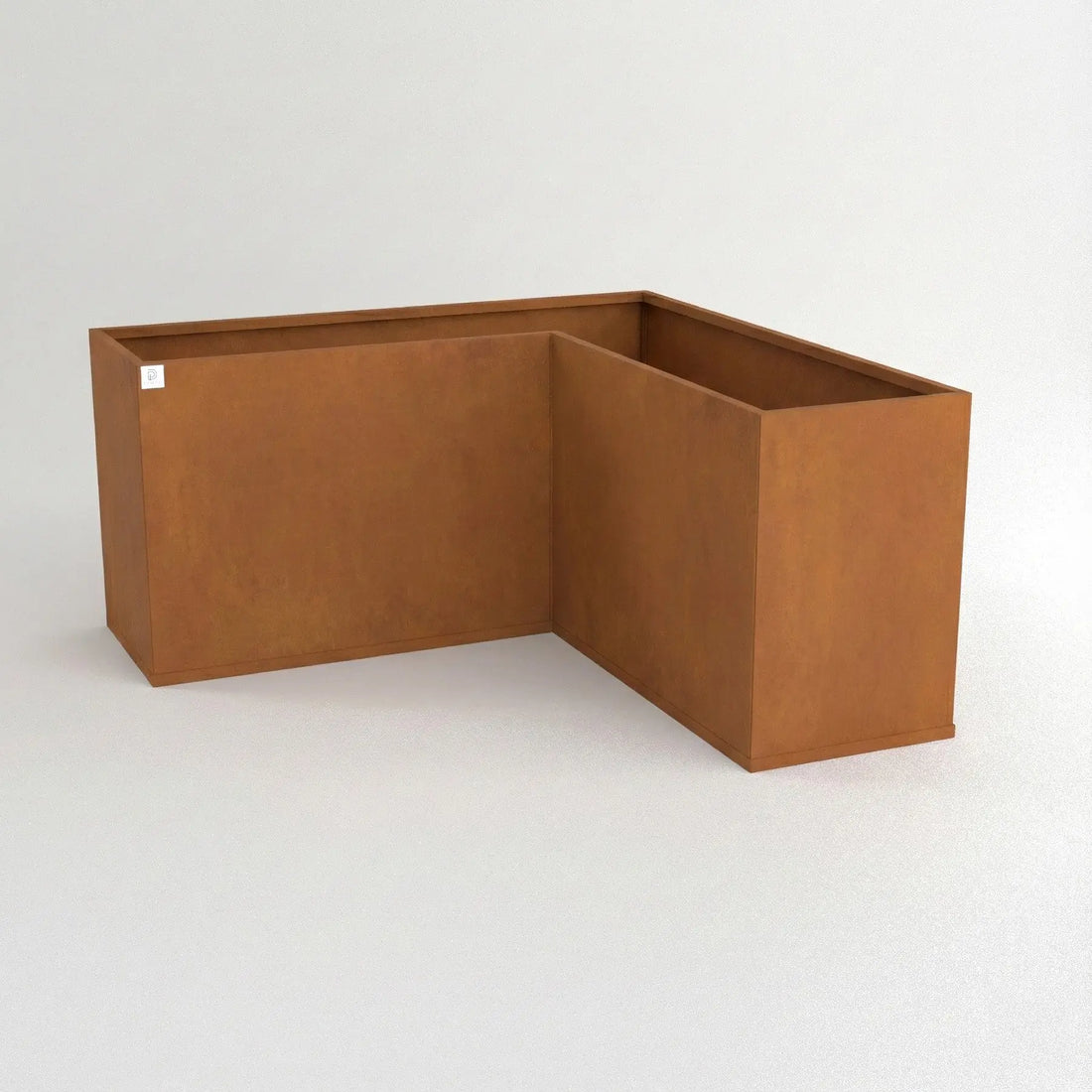 Designplåt Plant Box Vinkel Corten 120x120x40x60 Front
