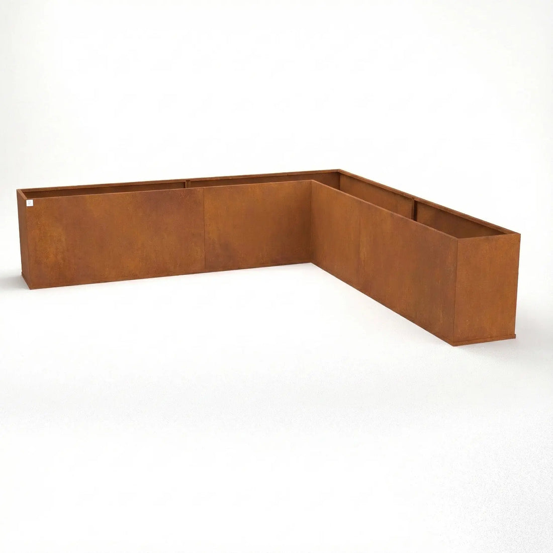 Designplåt Plant Box Vinkel Corten 240x240x40x60 Front